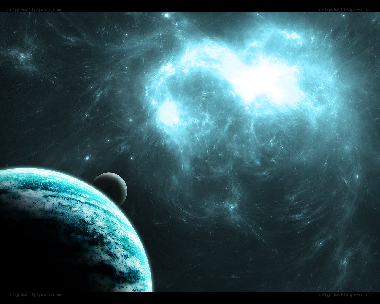 blue planet in space