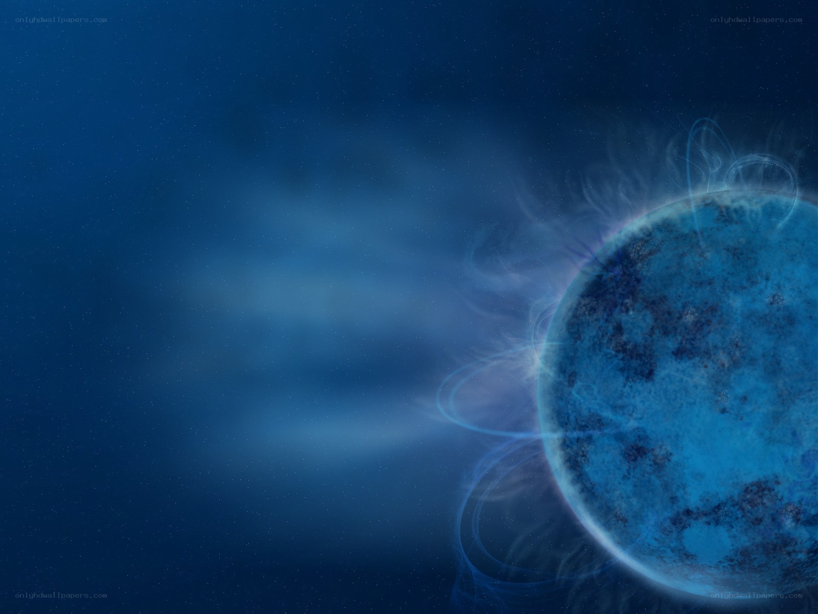blue planet in space