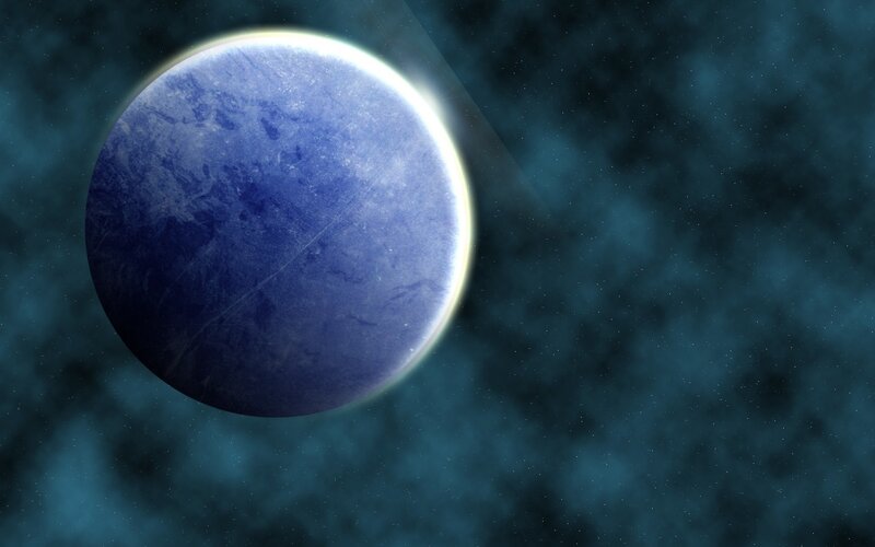blue planet in space