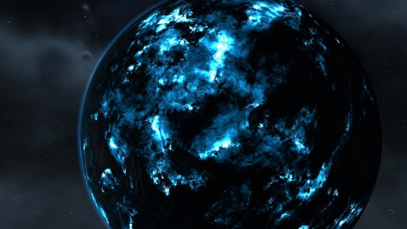blue planet in space