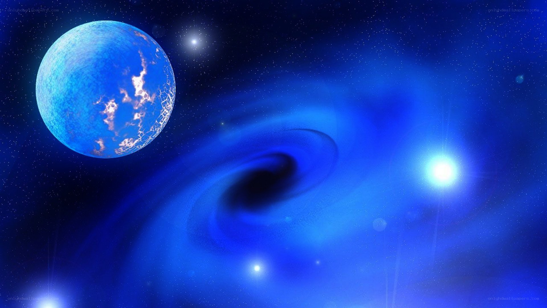 blue planet in space