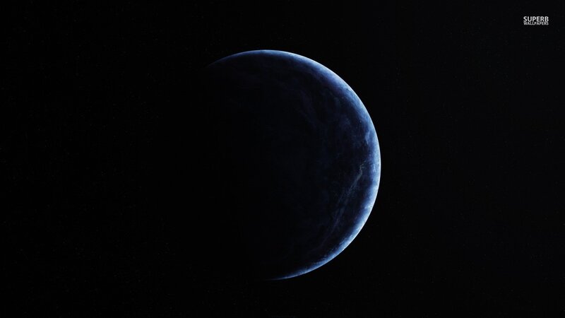Blue Planet in Space — Black, Serene