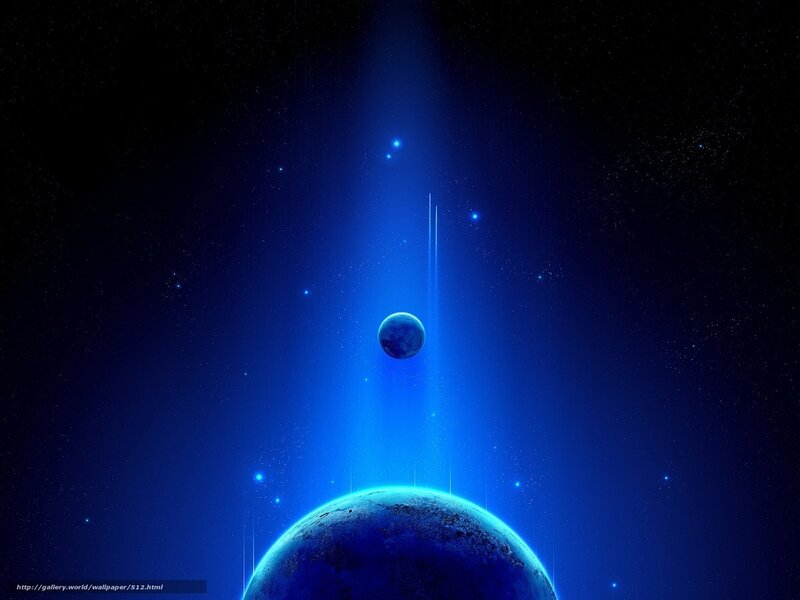 Blue planet in space