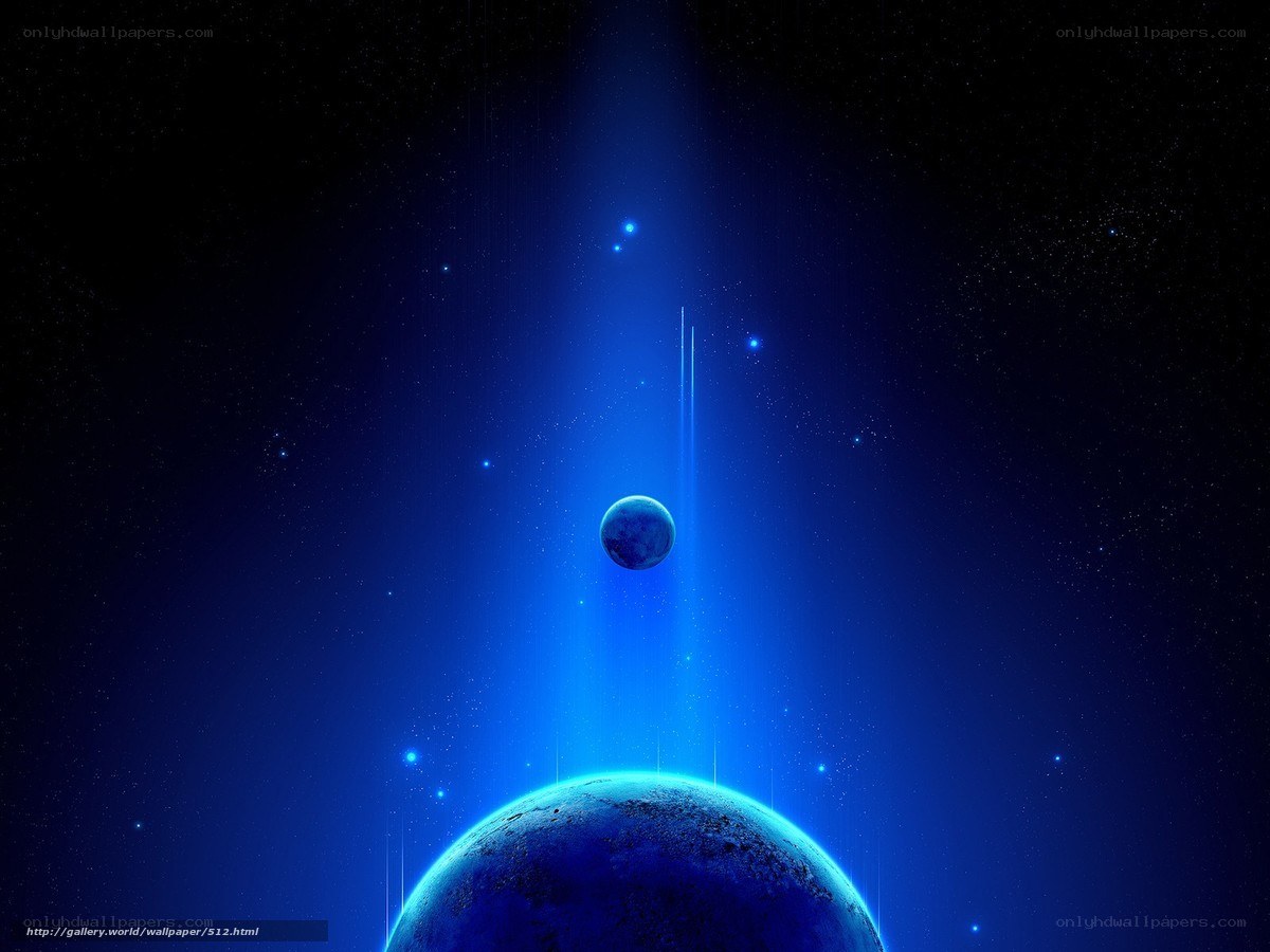 Blue planet in space