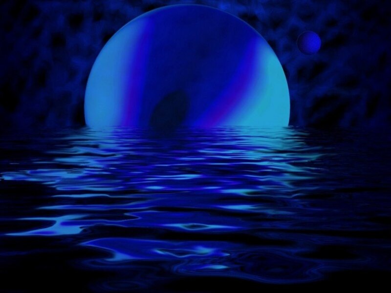 Blue Planet in Water — Serene