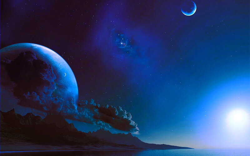 Blue planet landscape