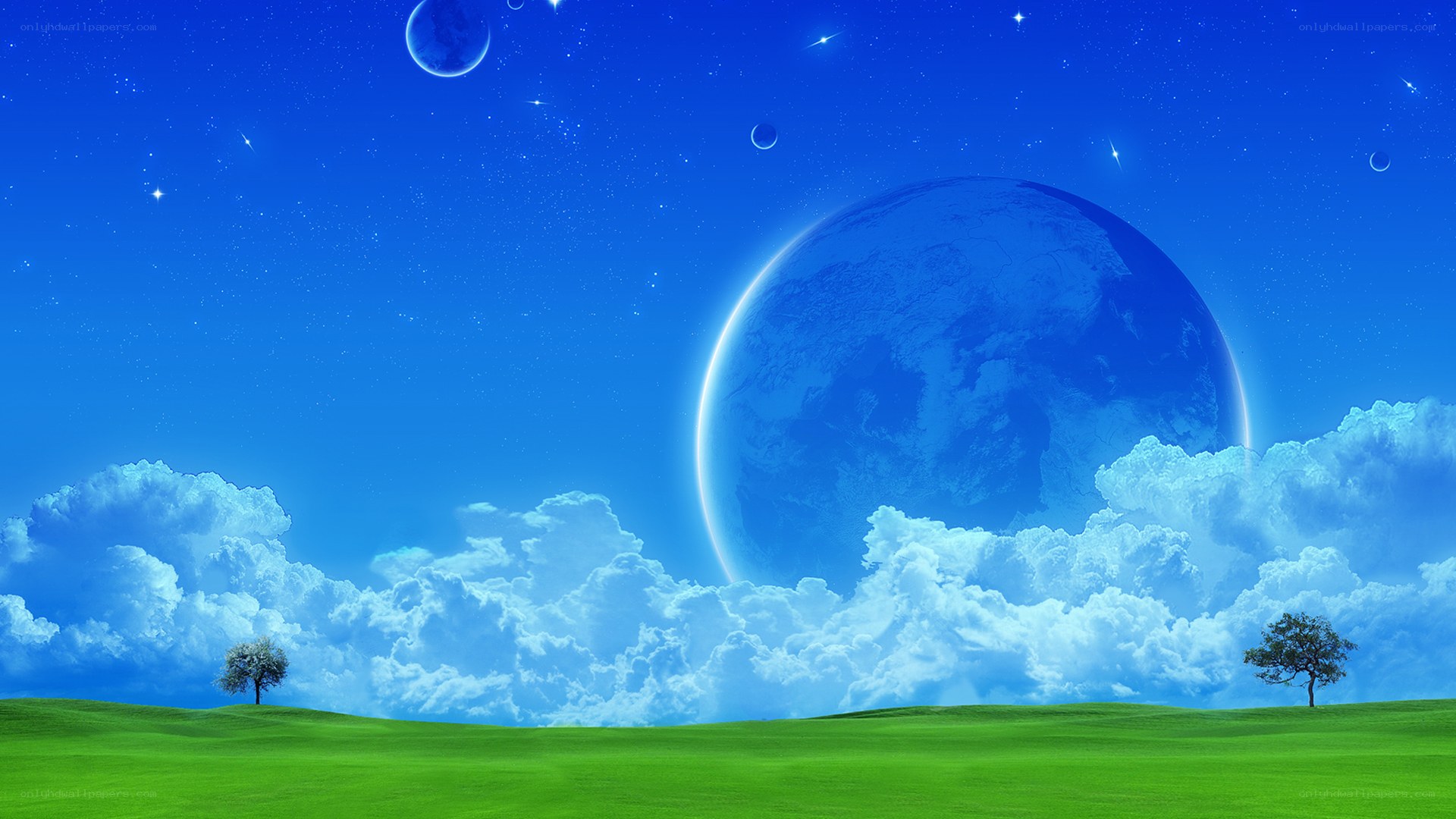 Blue planet landscape