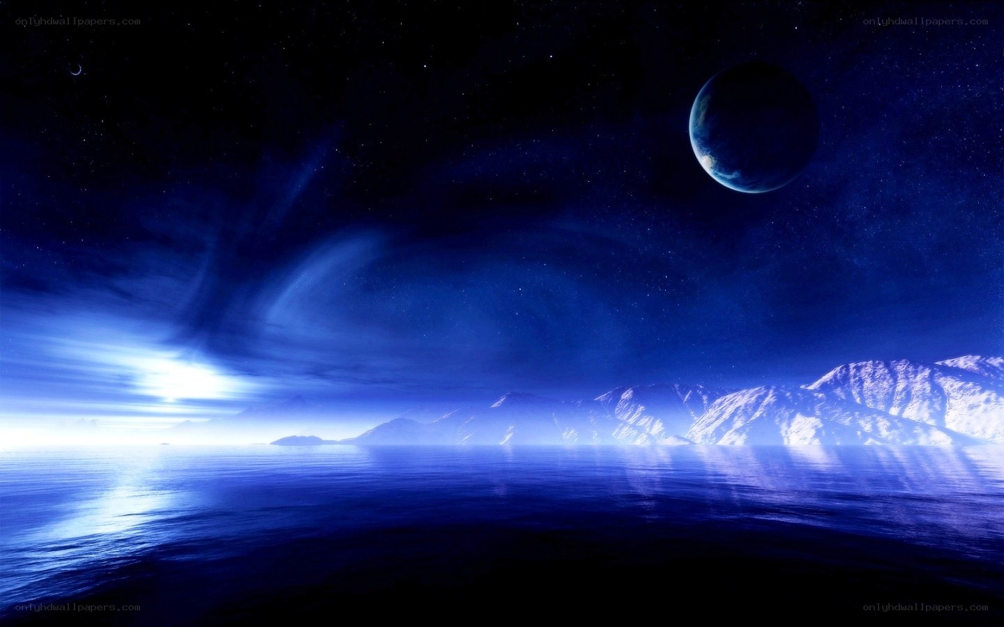 Blue planet landscape