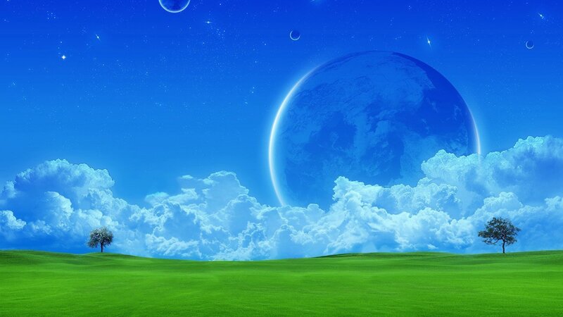 Blue planet landscape