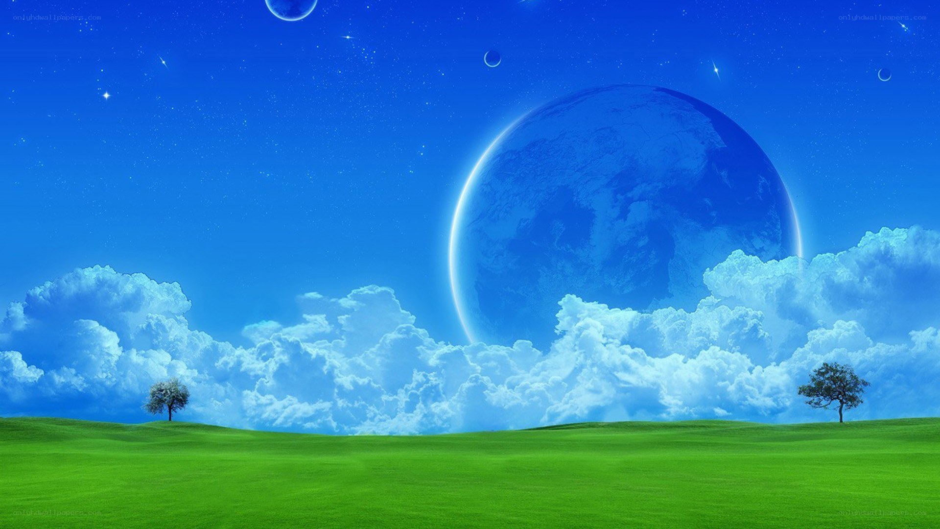 Blue planet landscape