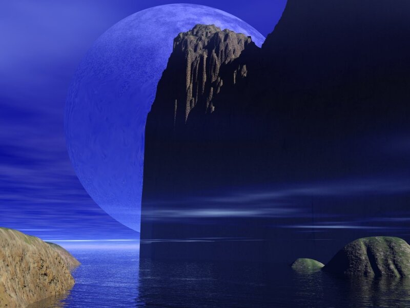 Blue Planet over Water