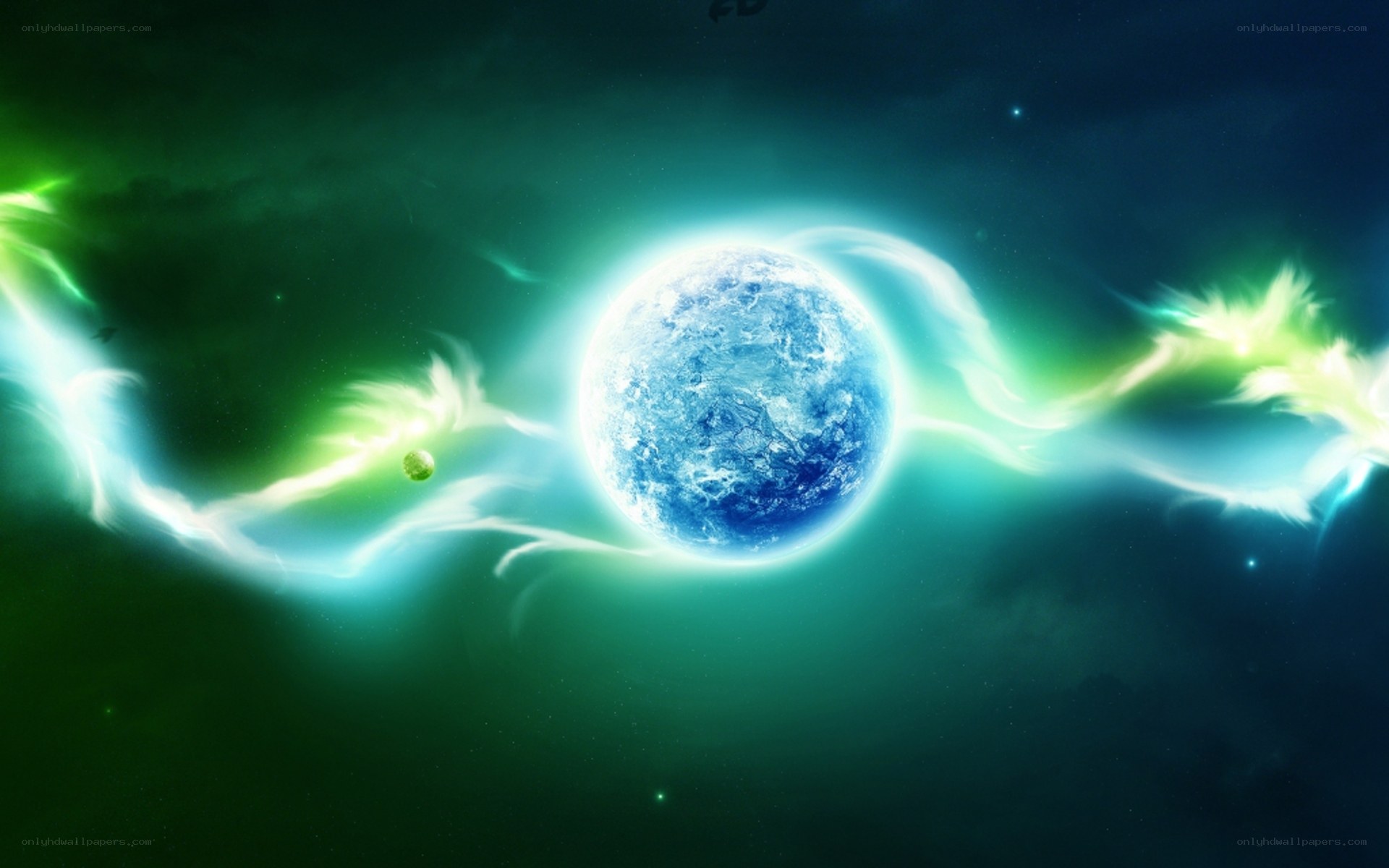 Blue planet with green energy