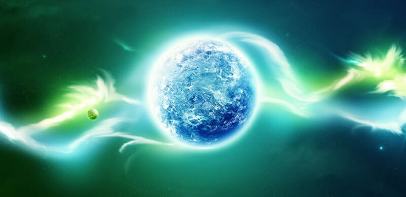 blue planet with green energy