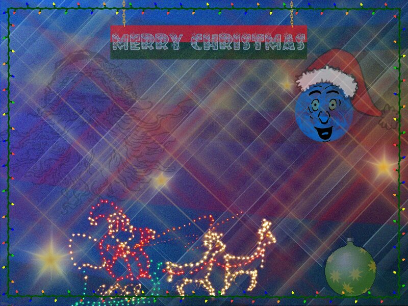 Blue Planet with Santa Hat