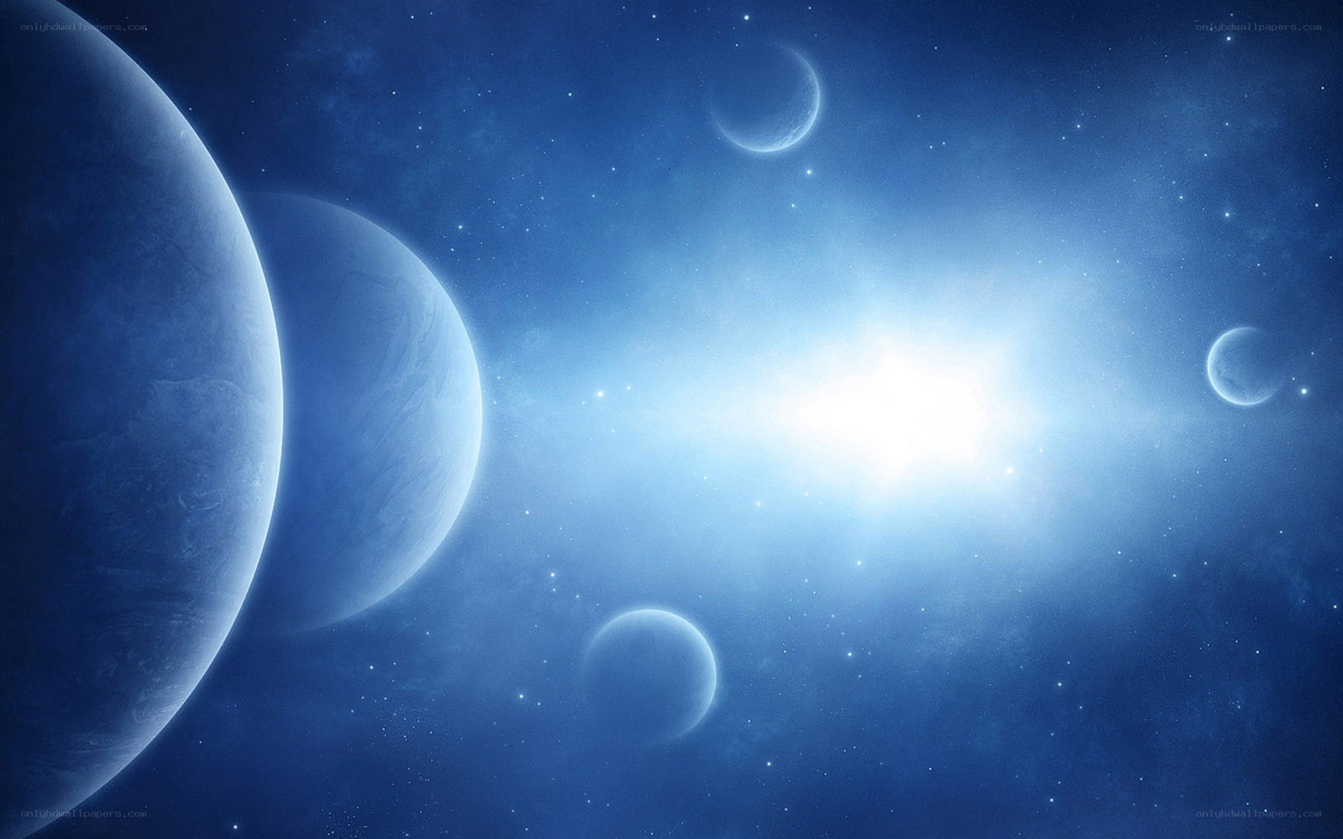 Blue planets in space