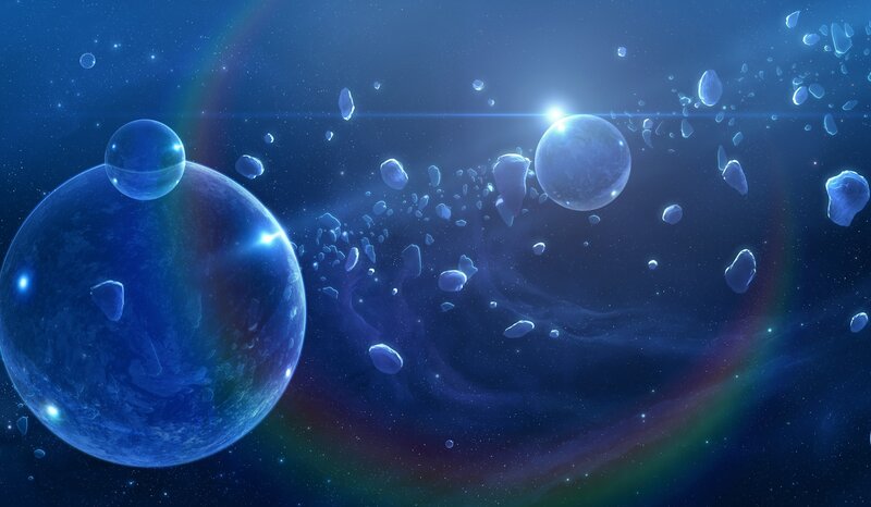 Blue planets in space