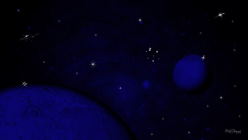 Blue planets in space