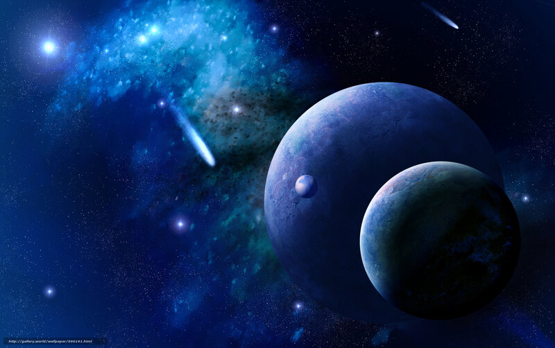 Blue planets in space