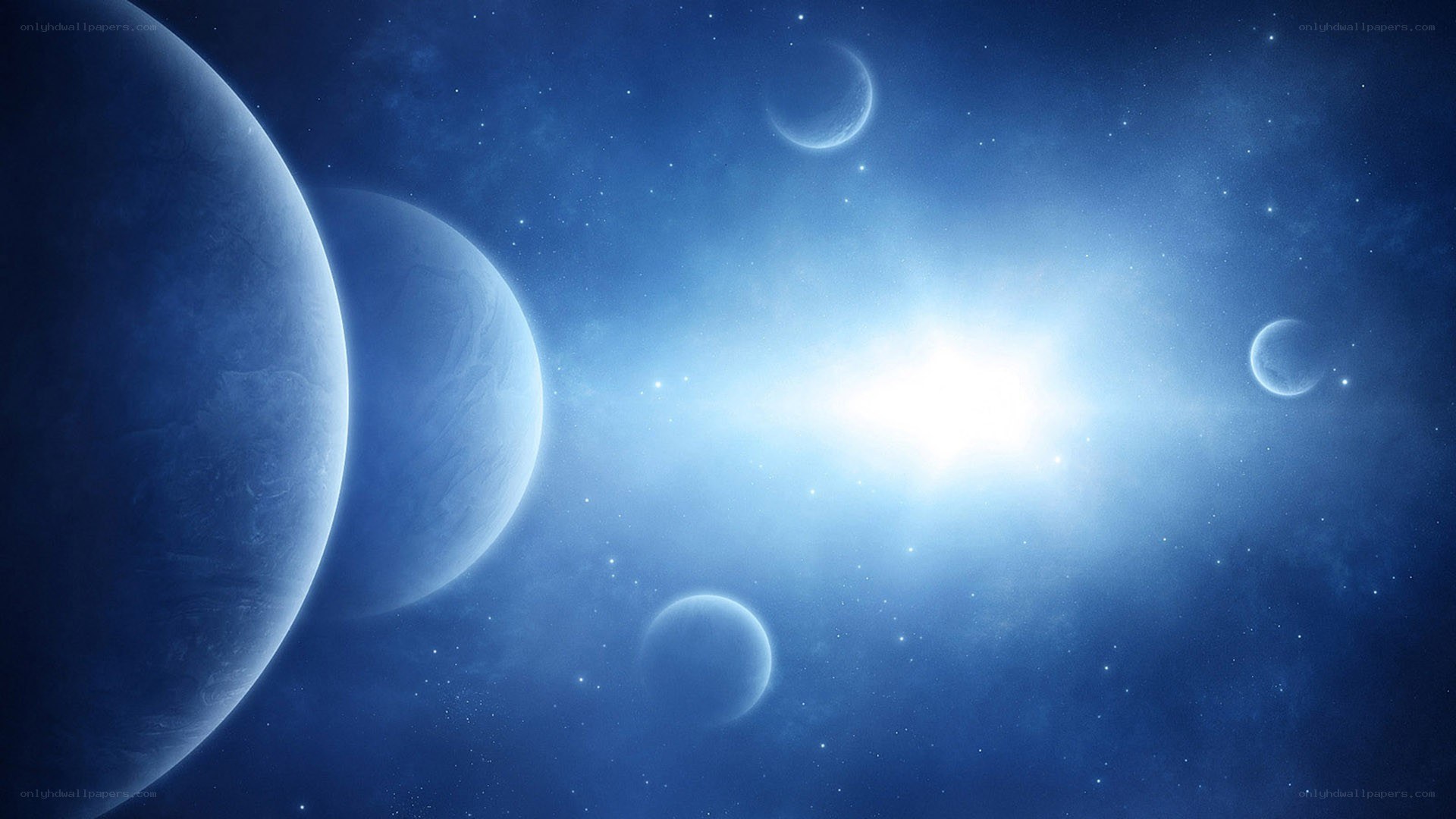 Blue planets in space