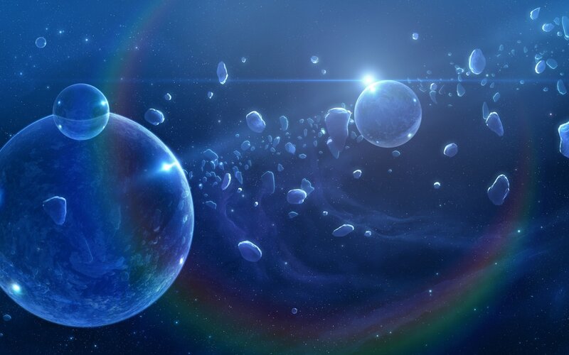 Blue Planets in Space — Serene