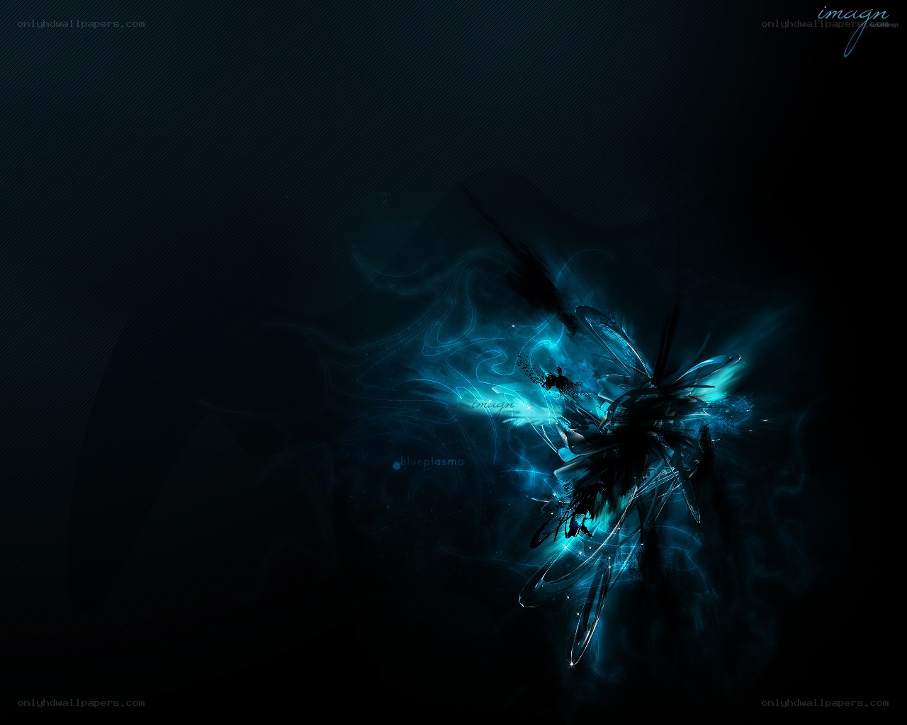 blue plasma abstract art