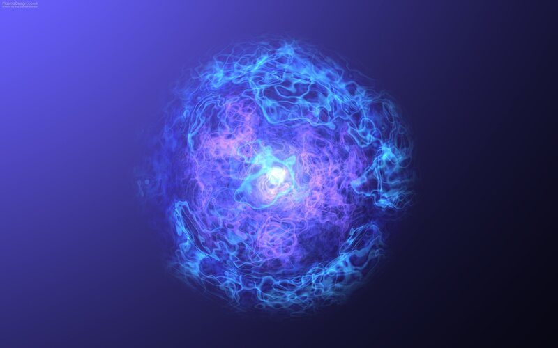 blue plasma energy sphere