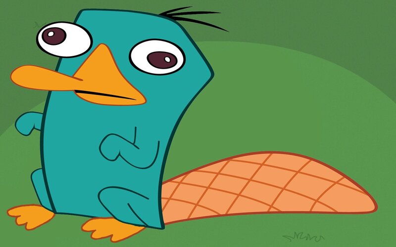 Blue Platypus Character — Teal
