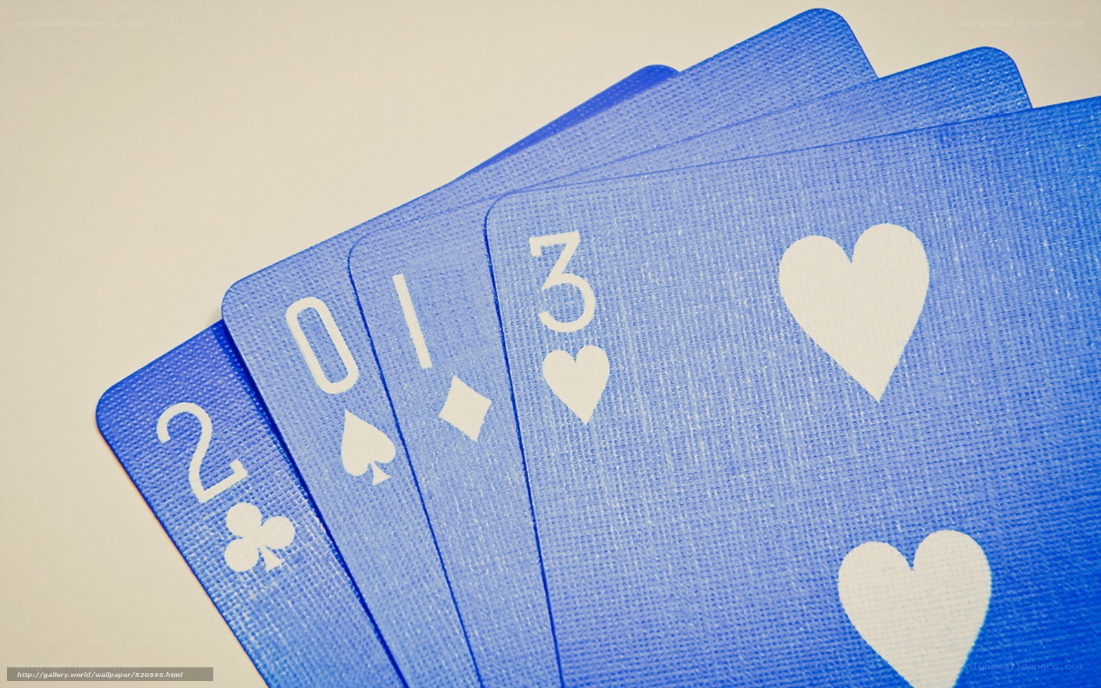 blue playing cards fanned out