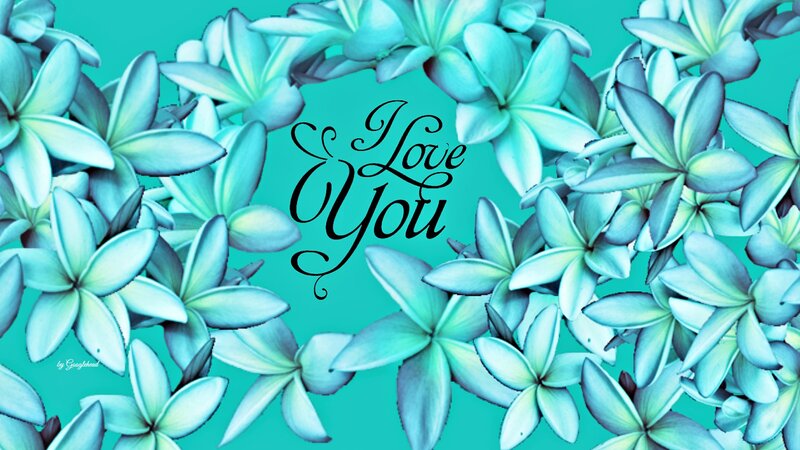Blue Plumeria Flowers — Teal