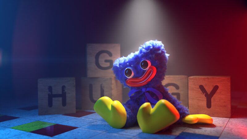 Blue Plush Toy — Dramatic