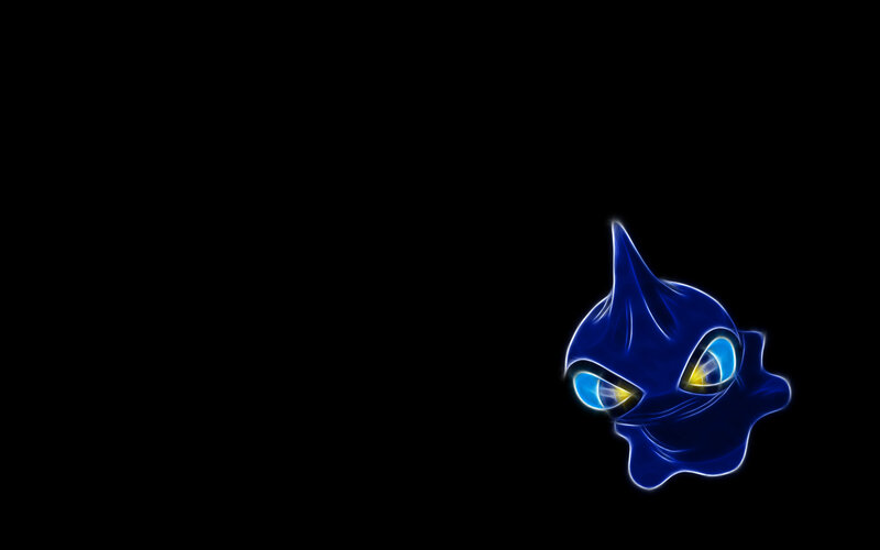 Blue Pokémon character on black