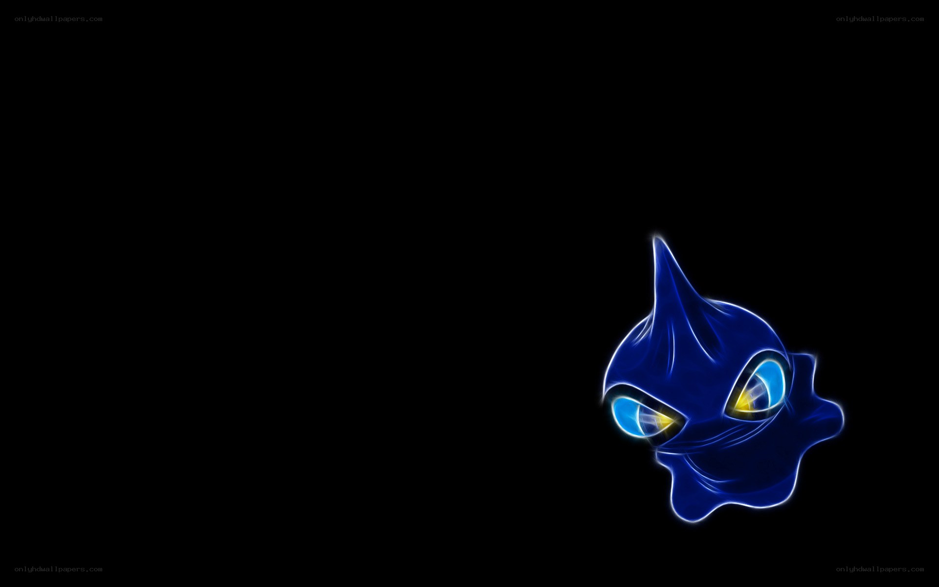 Blue Pokémon character on black
