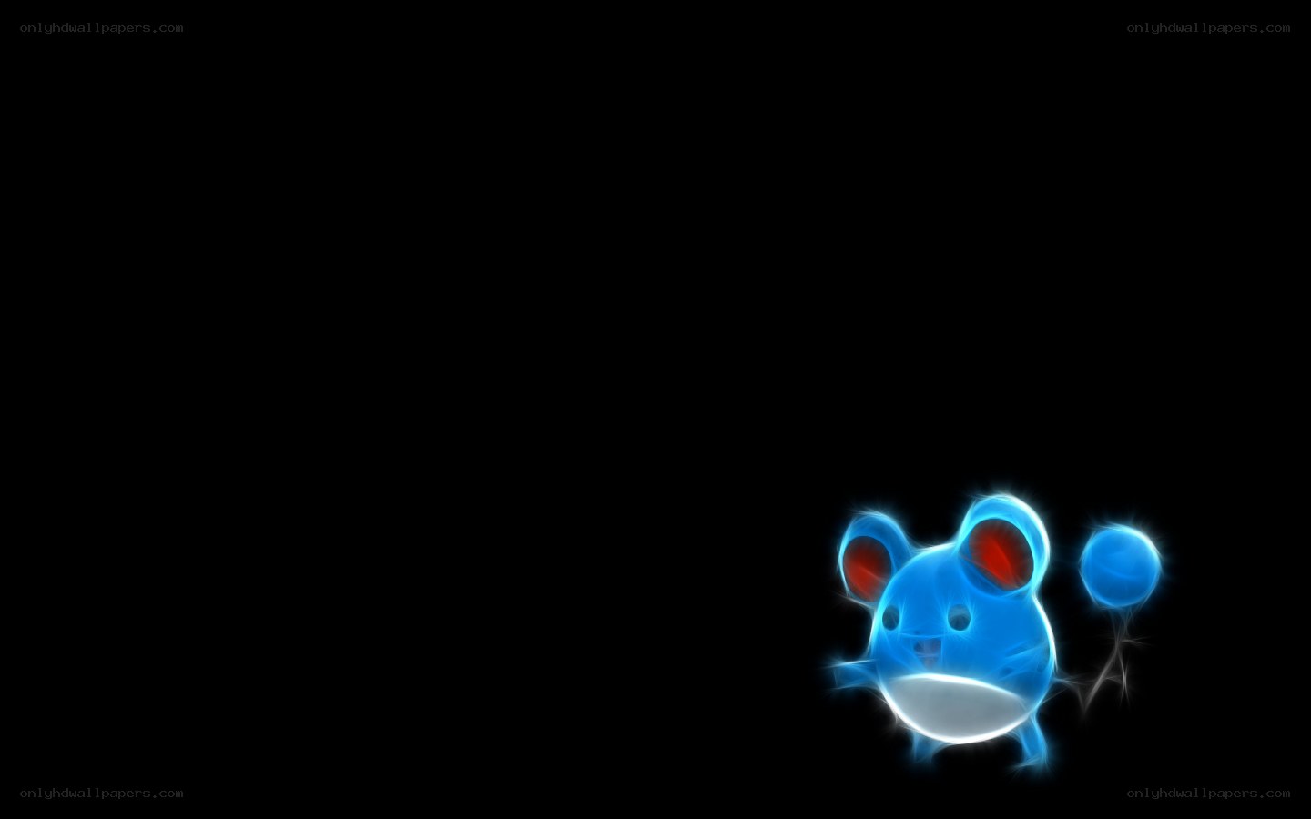 Blue Pokémon with glowing effect