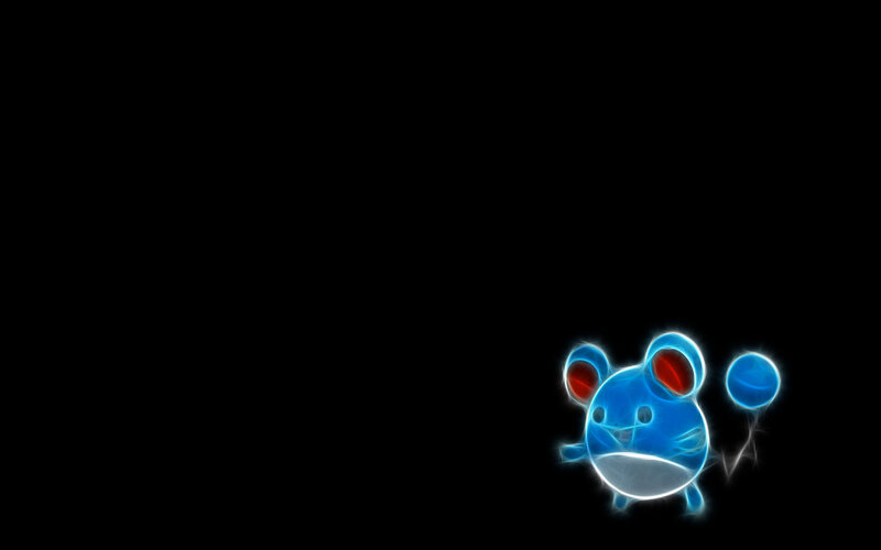 Blue Pokémon with glowing outline