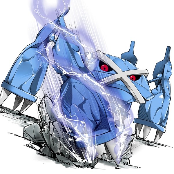 Blue Pokémon with lightning