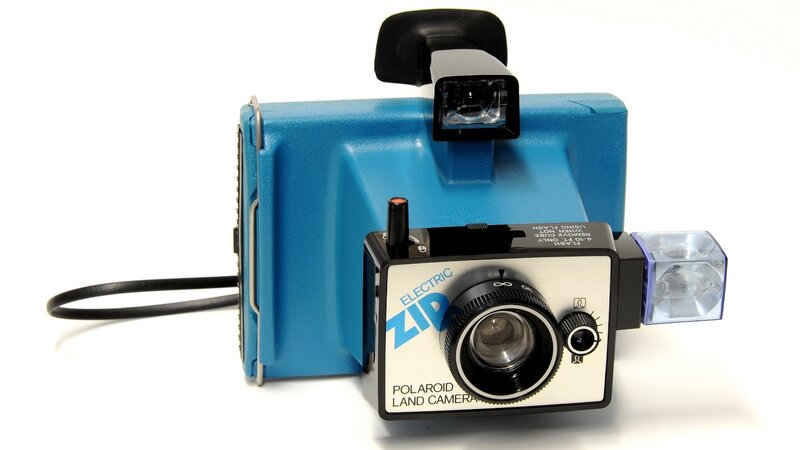 Blue Polaroid Camera