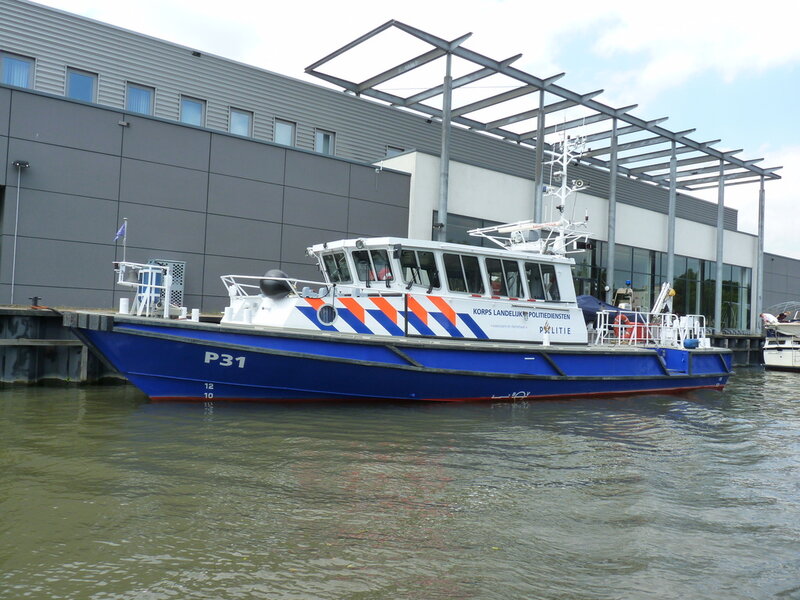 Blue Police Boat