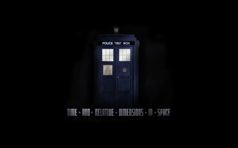 Blue Police Box — Black, Dramatic