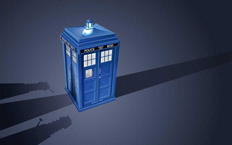 Blue Police Box — Dramatic, 3d Render