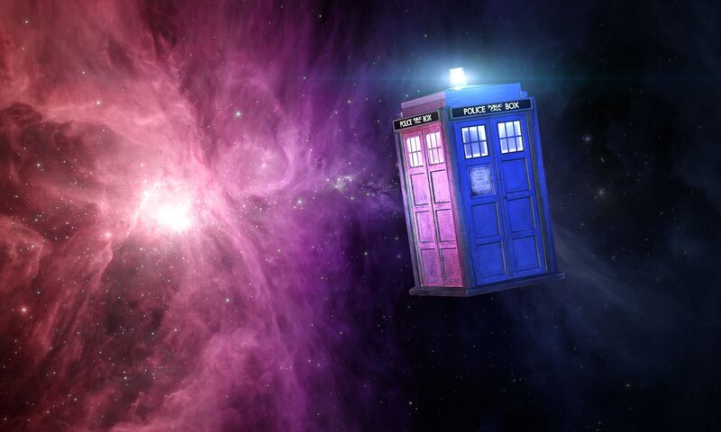 Blue Police Box — Dramatic, Digital Art, Nebula
