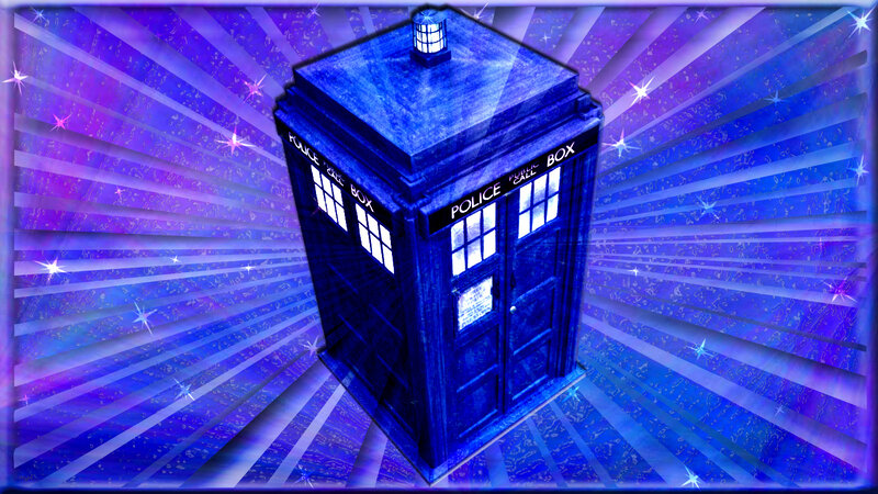 Blue Police Box — Dramatic, Digital Art, Stars