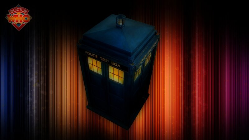 Blue Police Box — Dramatic, Digital Art
