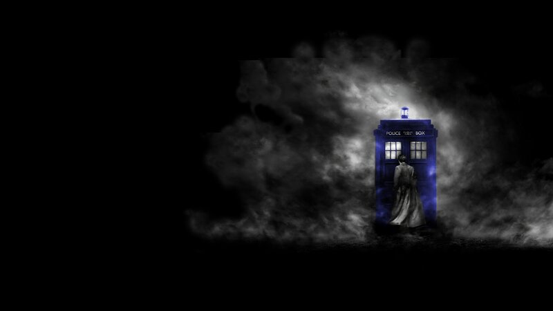 Blue Police Box — Dramatic, Night