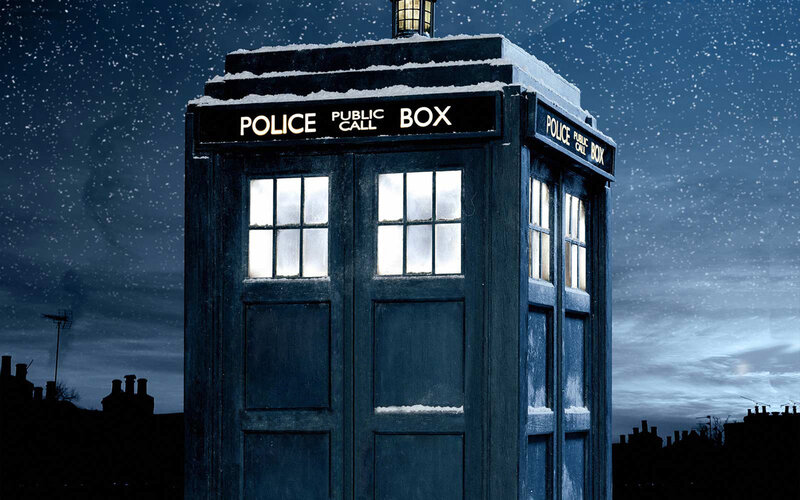 Blue Police Box — Dramatic, Winter