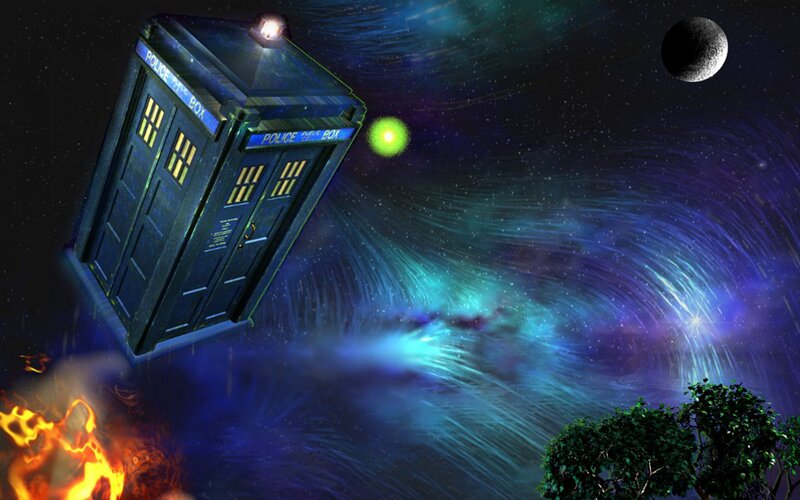 Blue Police Box in Space — Dramatic