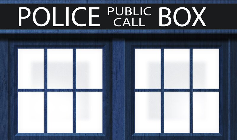 Blue Police Box — Neutral, Digital Art