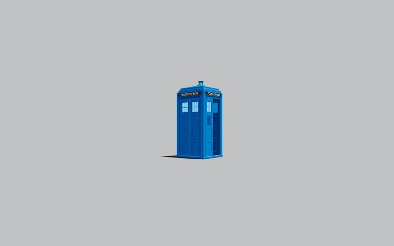 Blue Police Box — Neutral, Illustration