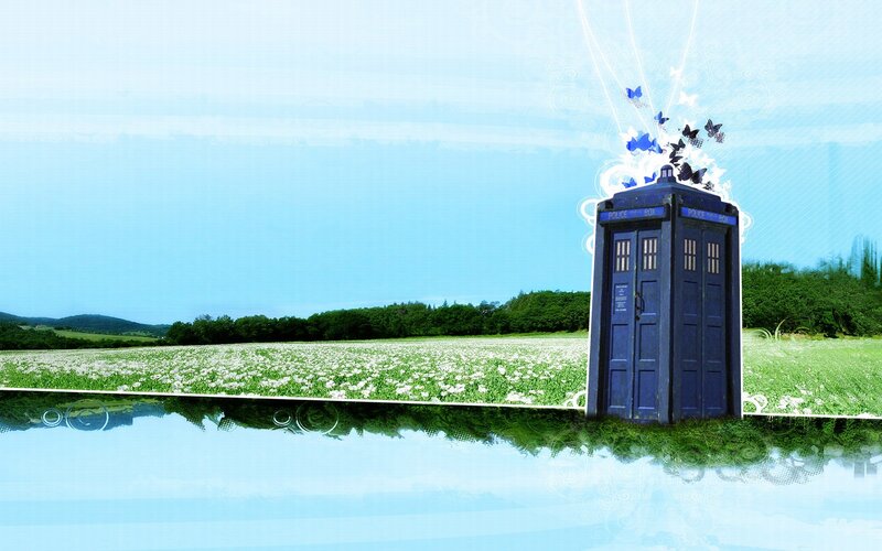 Blue Police Box — Serene, Afternoon