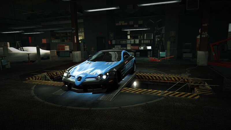 Blue Police Car — Dark