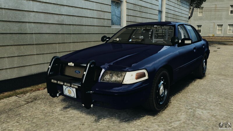 Blue Police Car — Neutral, Afternoon, 3d Render